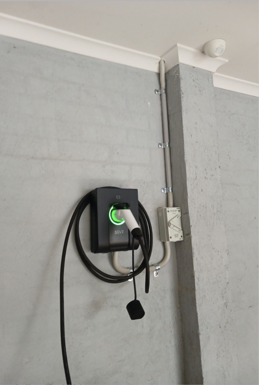SEVR wall charger installed in a Melbourne garage