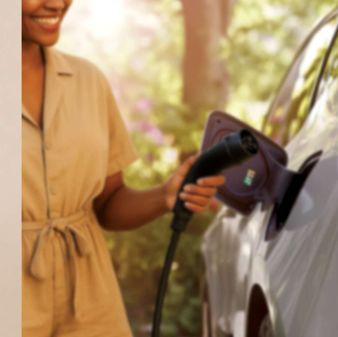 Plugging an EV in to charge at home